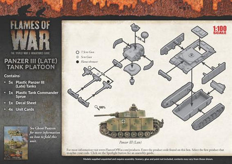 Flames of War: German Panzer III (Late) Tank Platoon (Mid War)