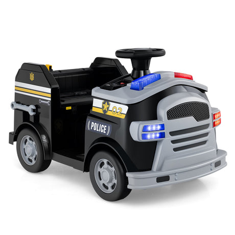 Coche de juguete para niños pequeños de bomberos de 12 V con pala y llave inglesa para edades de 37 a 95 meses