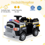 12V Toddler Fire Toy Car with Shovel and Wrench for Ages 37-95 Months
