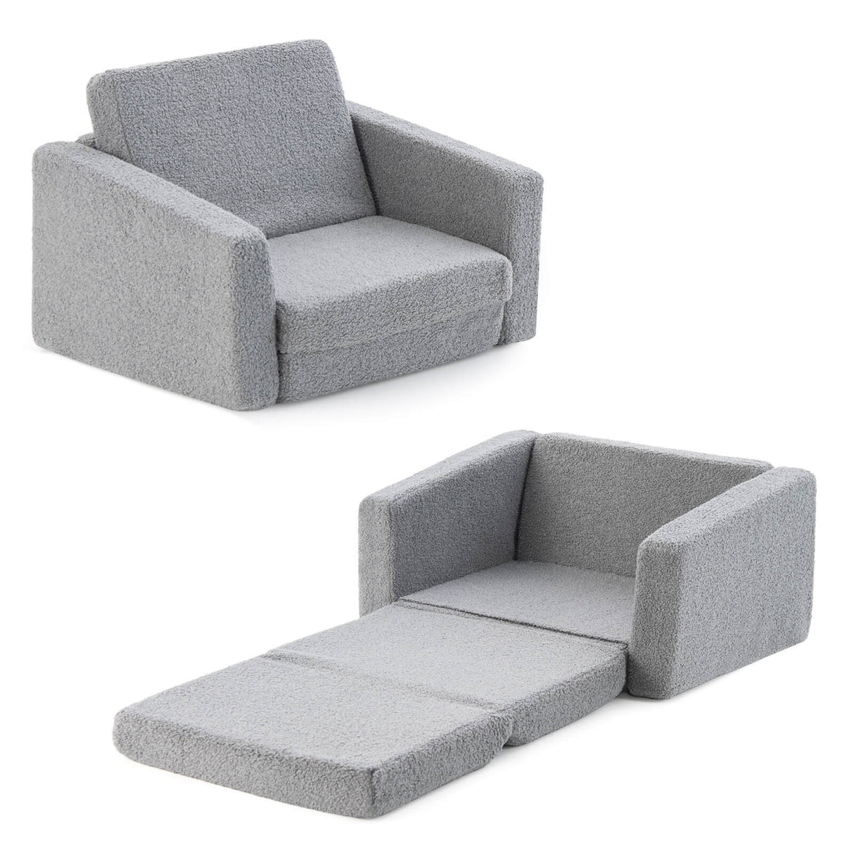 Sofá y tumbona convertible 2 en 1 para niños - G
