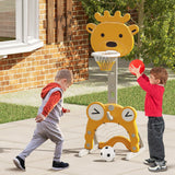 Canasta de Baloncesto 4 en 1 para Niños Pequeños, Ajustable en Altura, con Juego de Anillas para Mayores de 3 Años