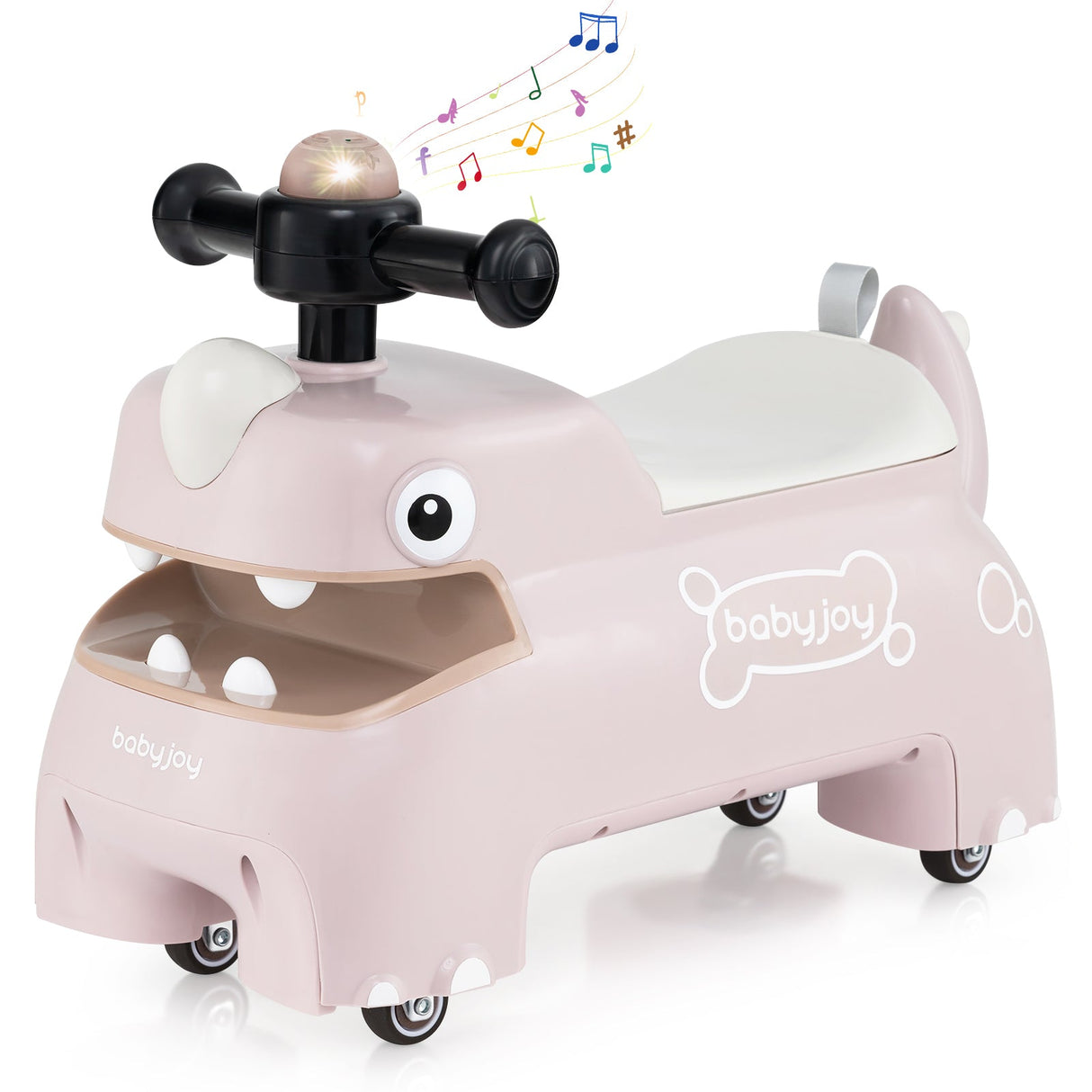 Coche deslizante andador para niños pequeños con luces y música