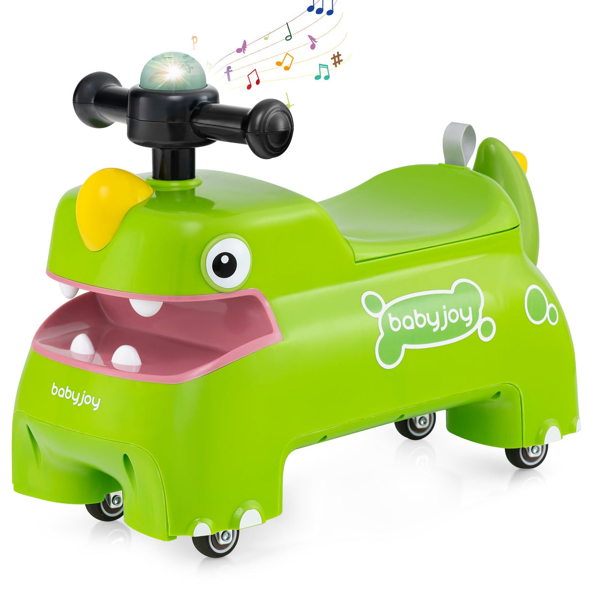 Coche deslizante andador para niños pequeños con luces y música