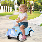 Coche clásico deslizante para niños pequeños con bocina y faro LED