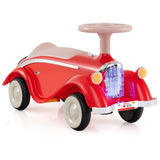 Coche clásico deslizante para niños pequeños con bocina y faro LED