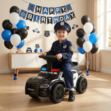 Coche Deslizante para Niños Pequeños con Volante y Almacenamiento Bajo el Asiento Push-Negro