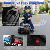 Coche Deslizante para Niños Pequeños con Volante y Almacenamiento Bajo el Asiento Push-Negro