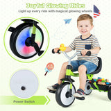 Toddler Tricycle with 3-Position Seat and Storage Basket for Kids