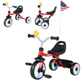 Toddler Tricycle with 3-Position Seat and Storage Basket for Kids