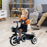 Triciclo para niños pequeños con asiento ajustable y cestas de almacenamiento para edades de 1.5 a 5 años