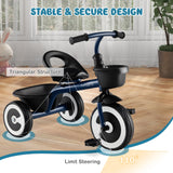 Triciclo para niños pequeños con asiento ajustable y cestas de almacenamiento para edades de 1.5 a 5 años