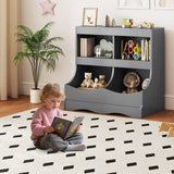 Organizador de almacenamiento de juguetes Estantería infantil de 4 cubículos para juguetes y libros