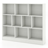 41 inches Wooden Toy Storage Organizer with 10 Cubes for Kids