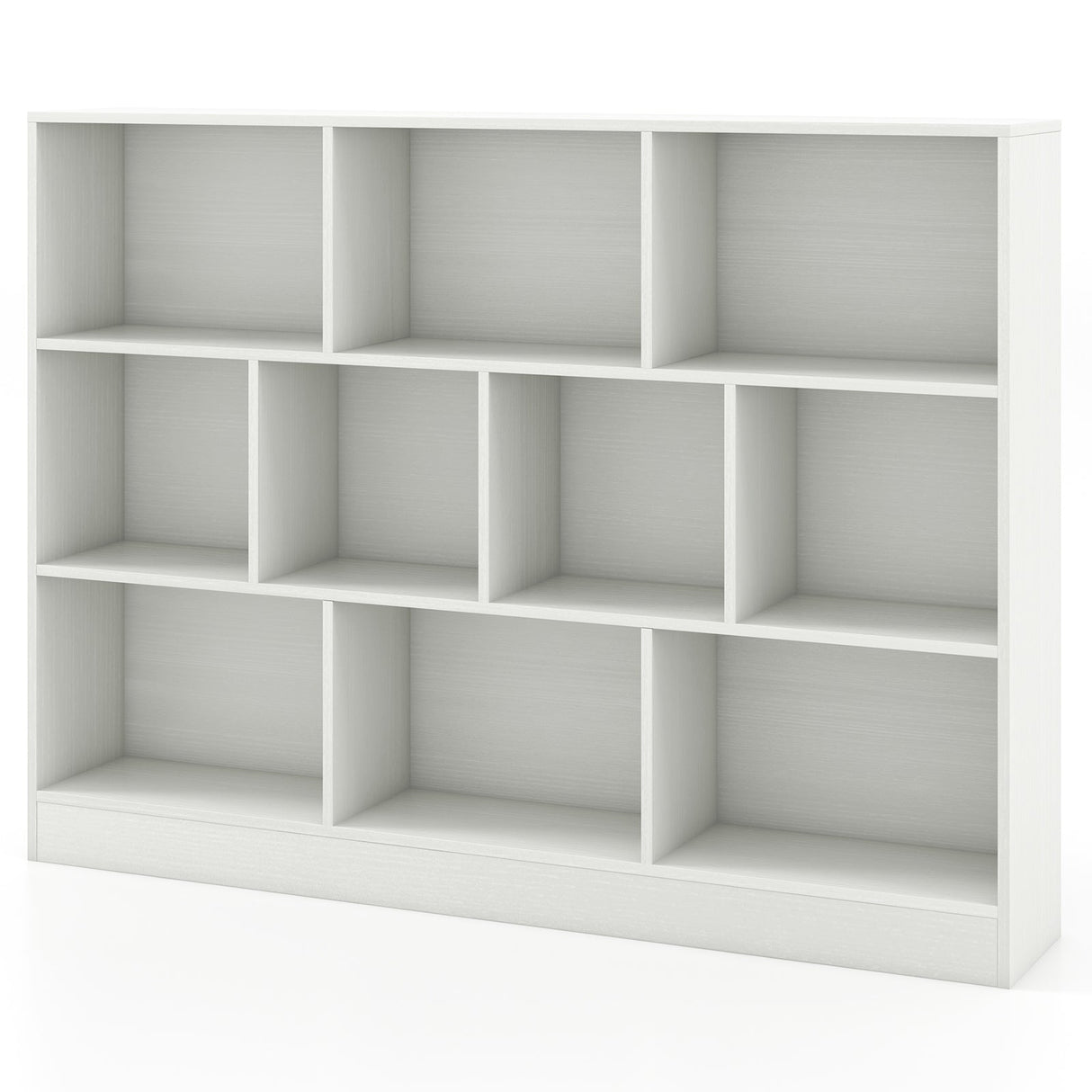 41 inches Wooden Toy Storage Organizer with 10 Cubes for Classroom Daycare Nursery Kindergarten