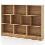 41 inches Wooden Toy Storage Organizer with 10 Cubes for Classroom Daycare Nursery Kindergarten