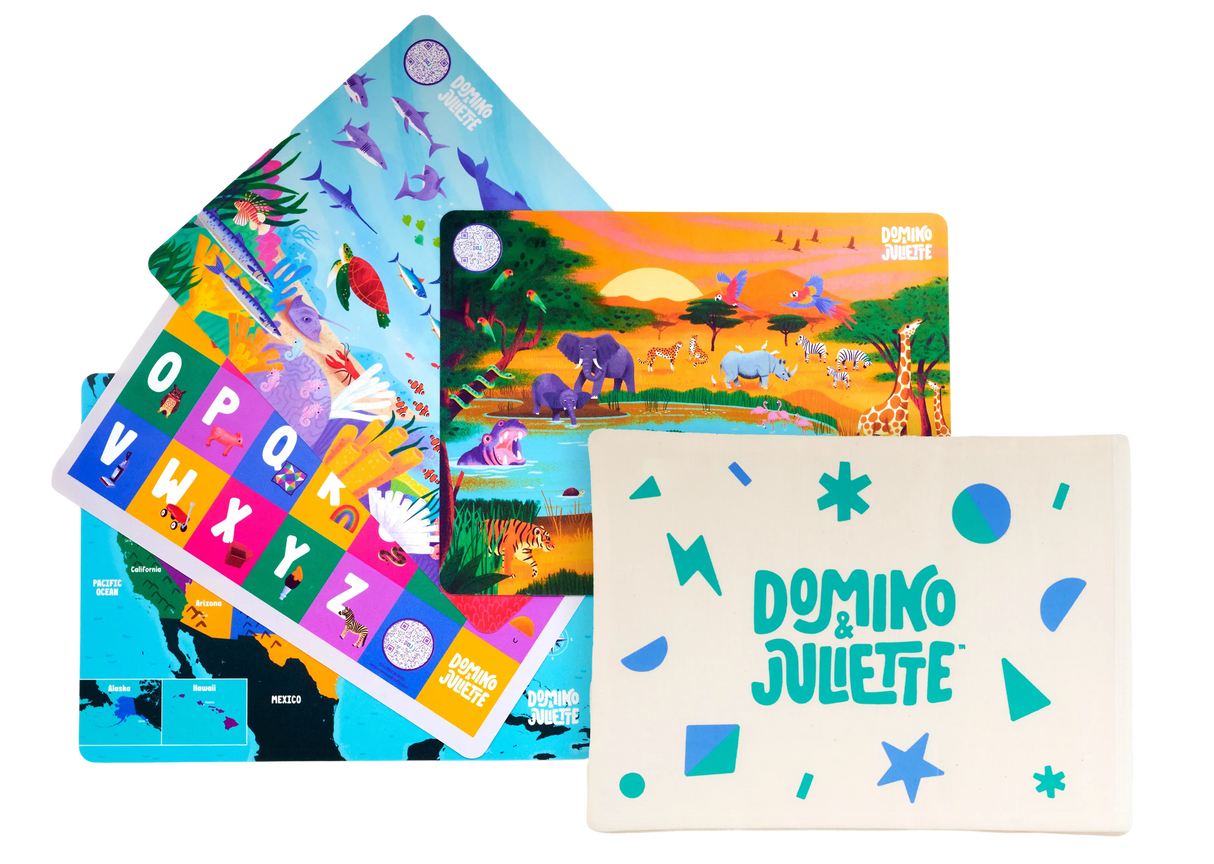 Juego de 4 individuales de viaje