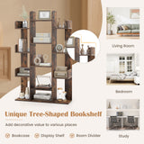 Estantería en forma de árbol con 13 compartimentos