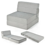 Sillón Cama Plegable Convertible de Tres Pliegues