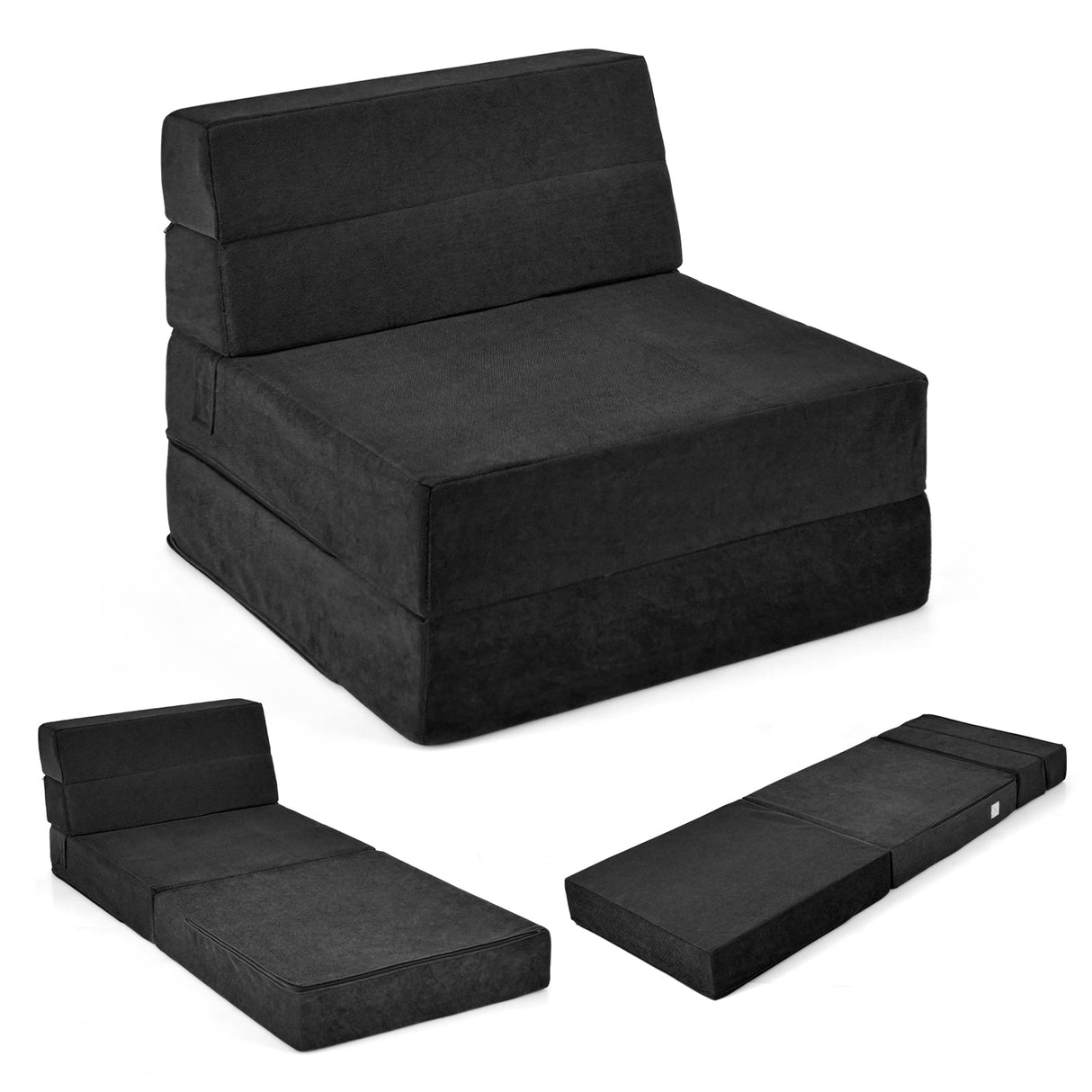 Sillón Cama Plegable Convertible de Tres Pliegues