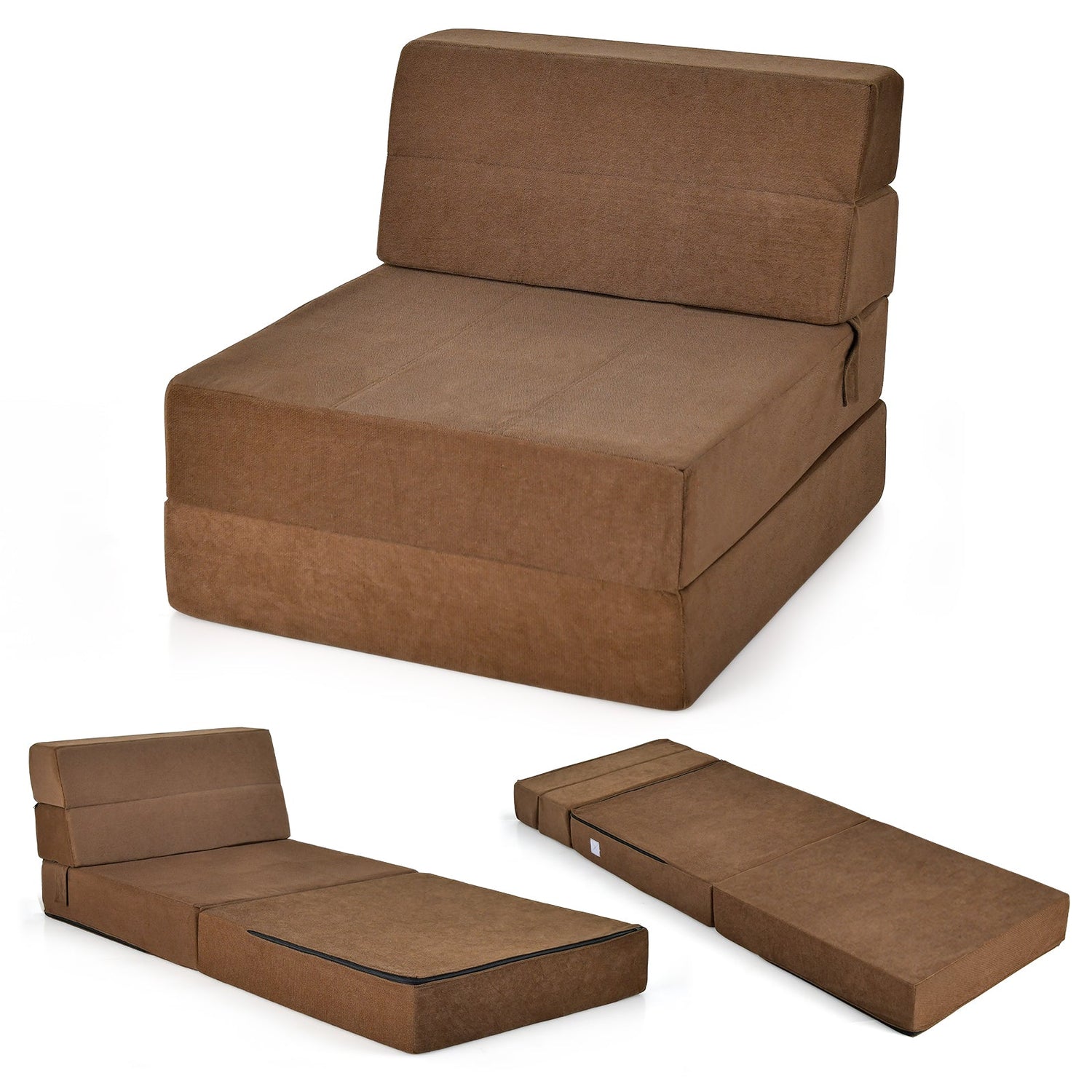 Sillón Cama Plegable Convertible de Tres Pliegues