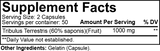 NutraKey Tribulus Terrestris 1000 mg, 100 Cápsulas