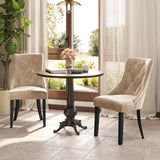Tufted Wingback Upholstered Dining Chairs Set of 2-Light Brown