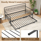 Twin Daybed with Curved Backrest and Armrests