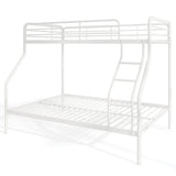 Twin Over Full Bunk Bed with Ladder and Full-length Guardrails