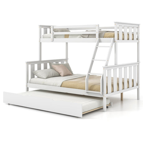 Litera doble sobre matrimonial 3 en 1 con cama nido y escalera