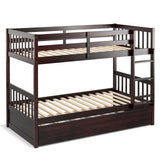 Litera doble sobre doble con cama nido extraíble y escalera