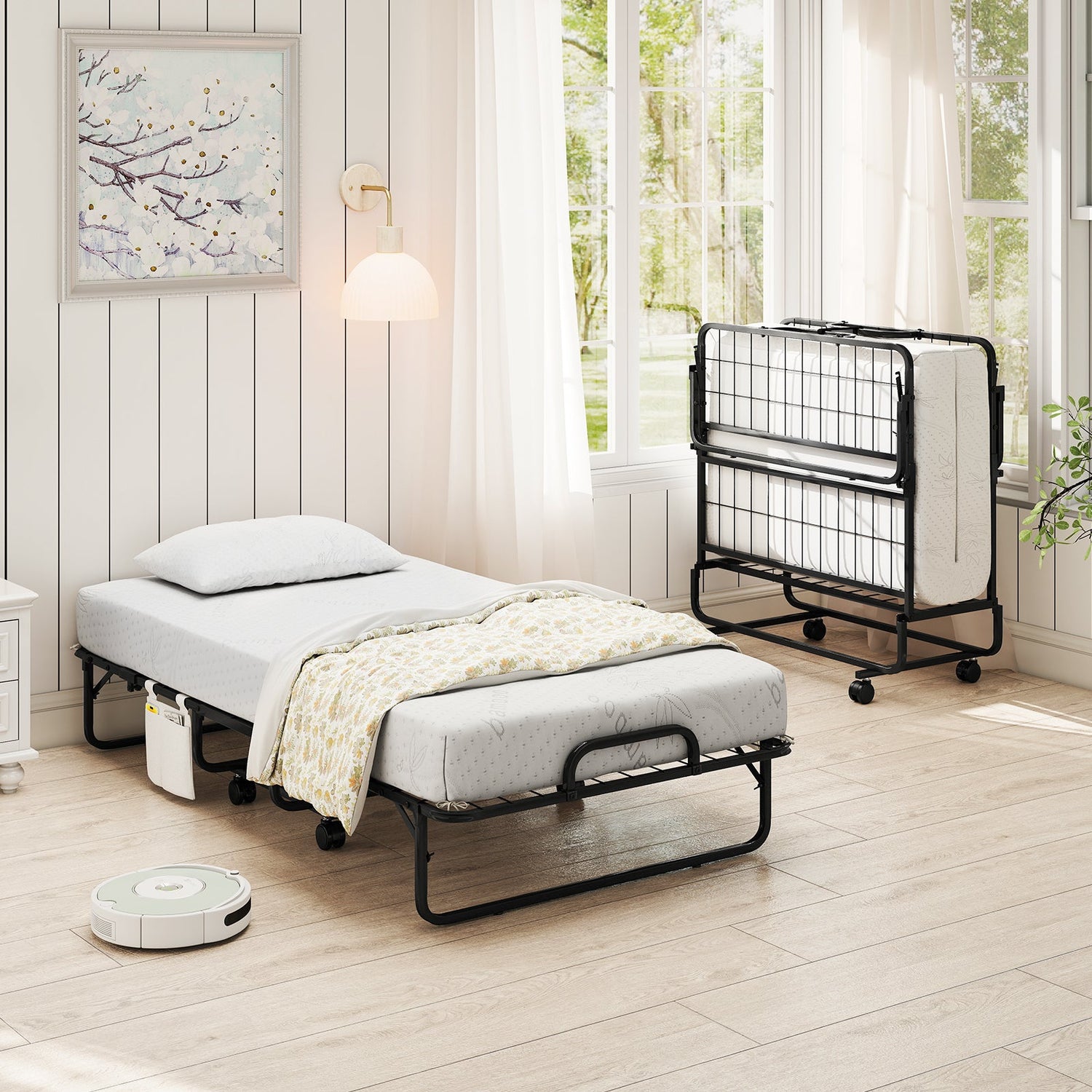 ¡Almohada de $29 gratis con la compra de una cama! Cama plegable tamaño twin con colchón de 5 pulgadas