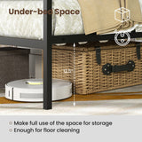 Base de cama con dosel de metal Twin/Full/Queen con soporte de listones