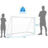Portería de fútbol de 6 x 4 pies con marco resistente de UPVC