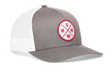 Mom Trucker Hat  |  Gray-White Snapback