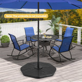 Base de parasol rellenable de 4 piezas para jardín o piscina