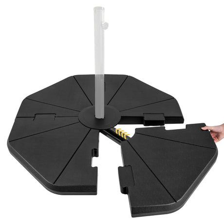Base de parasol rellenable de 4 piezas para jardín o piscina