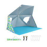Sombrilla de Playa con Protección Solar UPF50+ y Bolsa de Transporte Portátil - Azul