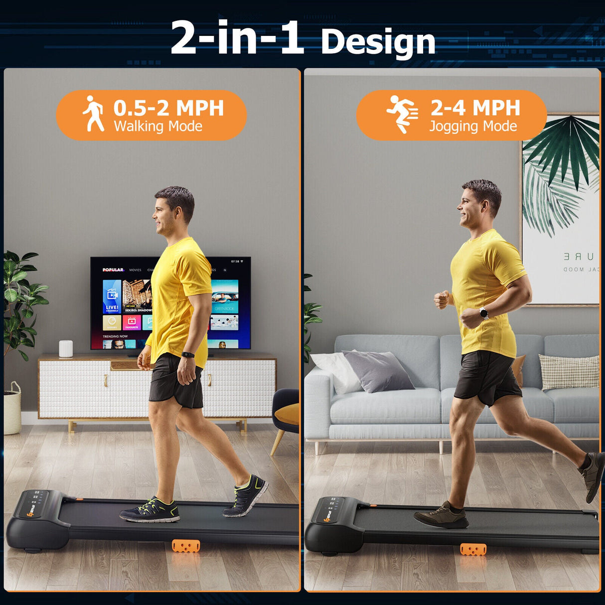 Cinta de correr debajo del escritorio para el hogar/la oficina con control remoto tipo reloj