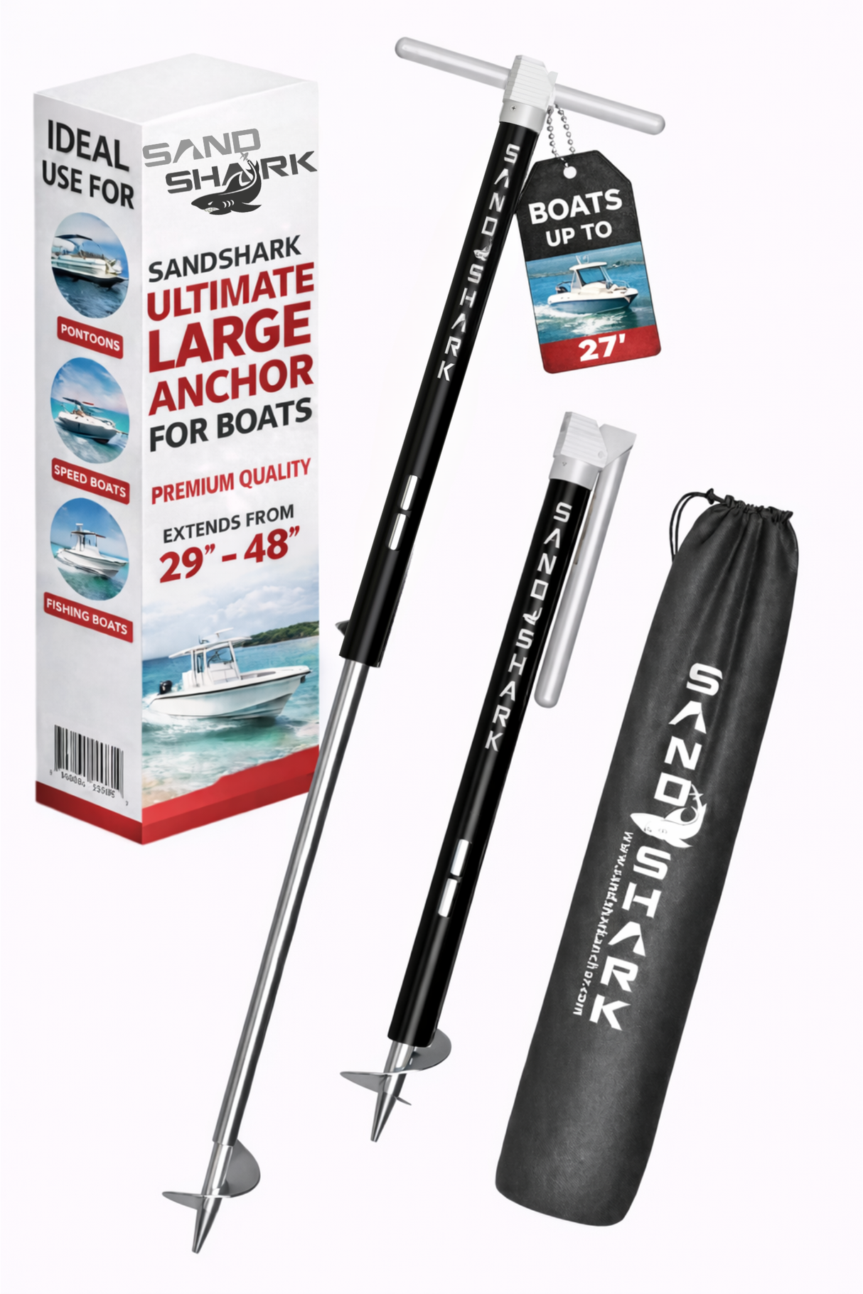 Ultimate Large - Hélice de primera calidad para barcos y pontones, de acero inoxidable (29"-48", caja)