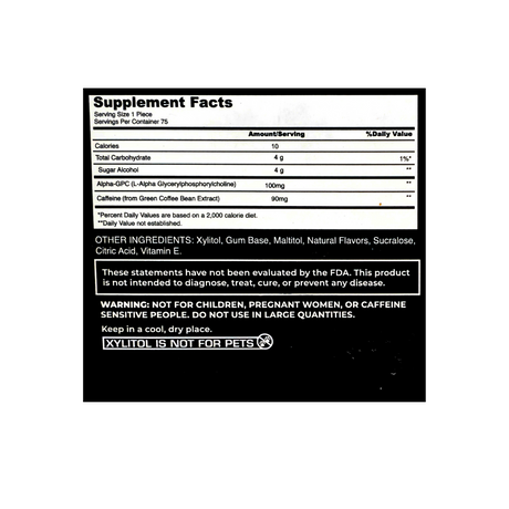 Strike Premium Energy Gum | 1 Pack