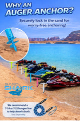 Sport Anchor with Carrying Case- Shallow Water Anchor Pole for Boats and PWC. Easy Storage, High-Strength ABS (4' tall)