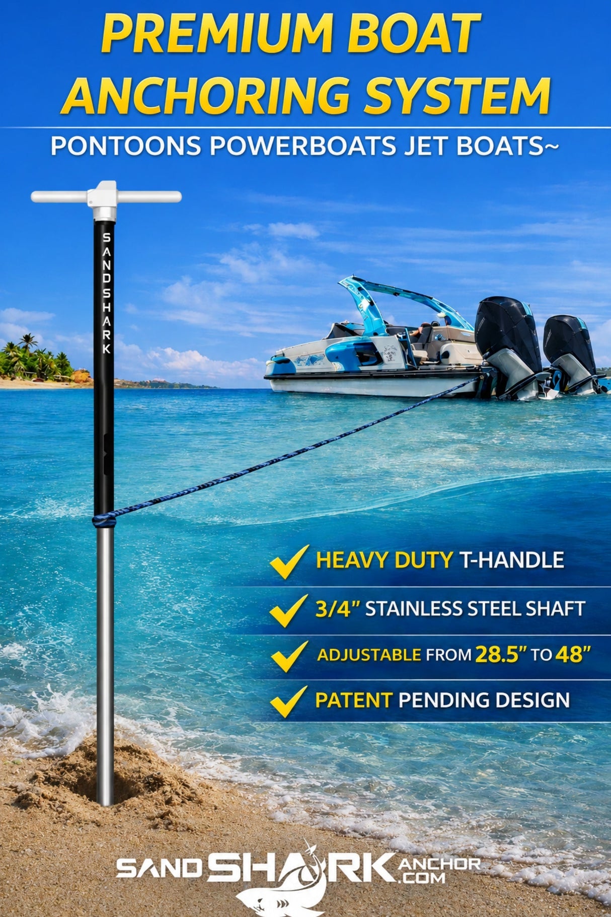 Ultimate Large - Hélice de primera calidad para barcos y pontones, de acero inoxidable (29"-48", caja)