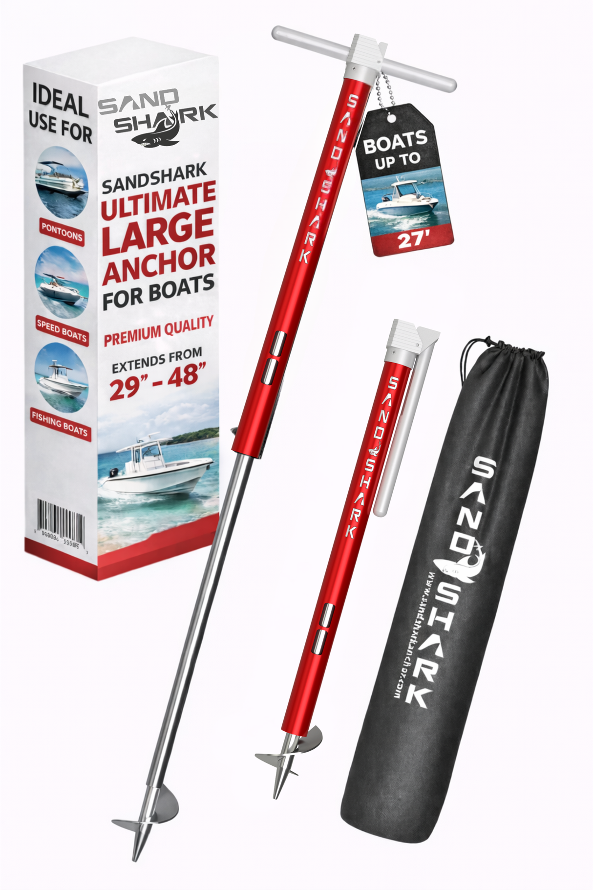 Ultimate Large - Hélice de primera calidad para barcos y pontones, de acero inoxidable (29"-48", caja)