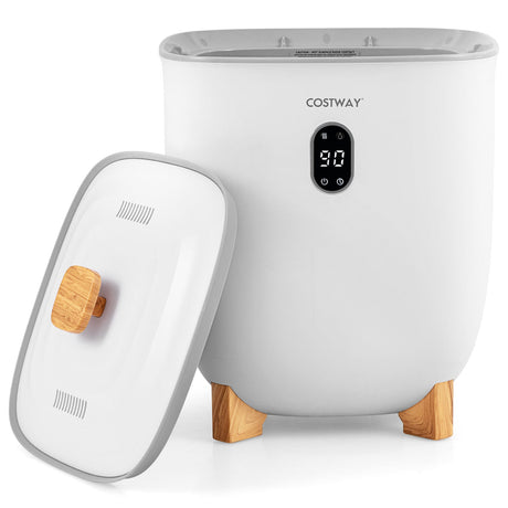 Cubo calentador de toallas de 20 l con calentador de aire PTC para un calentamiento rápido y uniforme - Blanco