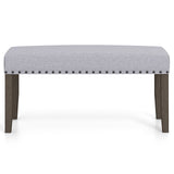 42.5 Inch Upholstered Entryway Bench End of Bed Bench-Gray