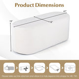 Banco otomano tapizado con esponja de alta densidad - Beige