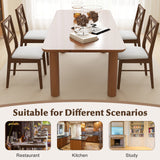 Upholstered Side Dining Chairs Set of 2 with Rubber Wood Frame