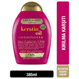 OGX Keratin Oil Hair Conditioner: Anti-Breakage Formula for Stronger, Shinier Hair - Sulfate Free, Argan Oil Infused (13 fl oz)