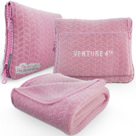 Manta y almohada de viaje