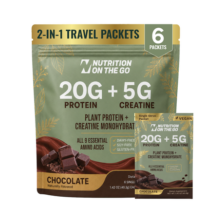 2-in-1 Vegan Protein + Creatine Travel Packets